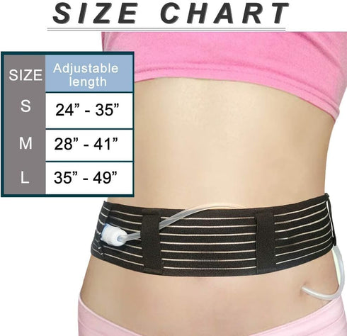 PD Belt Breathable Peritoneal Dialysis Catheter Supplies, Adjustable Belly Bands for Secure Stomach Peg G Feeding Tube