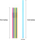 100 Pcs Colorful Flexible Plastic Bendy Straws, Disposable, 10.2" Long, 0.23'' Diameter, BPA-Free
