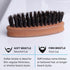 ZEUS Pocket Beard & Mustache Brush for Men, Travel Size Grooming Tool, Firm Boar Hair Bristles