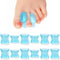 12Pcs Gel Toe Separators, Soft Toe Spacers for Pain Relief, Corrector for Overlapping Toes, White (8L+4S) (Blue)