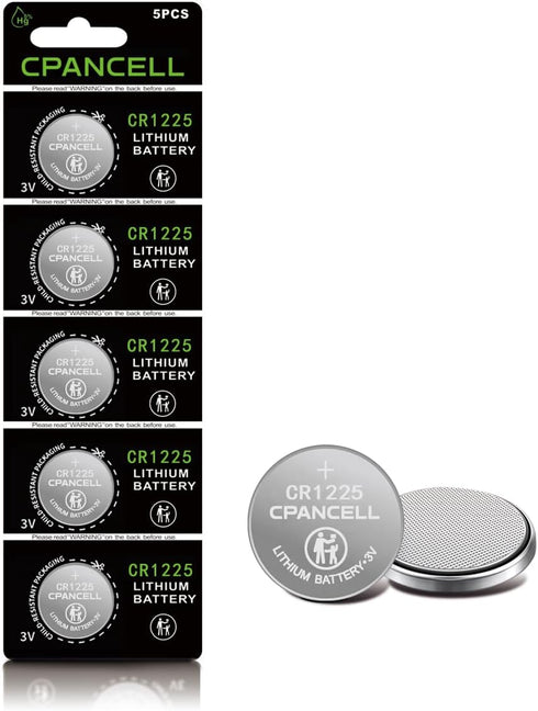 CR1225 Lithium Batteries 3V High Capacity Battery (5 Count)