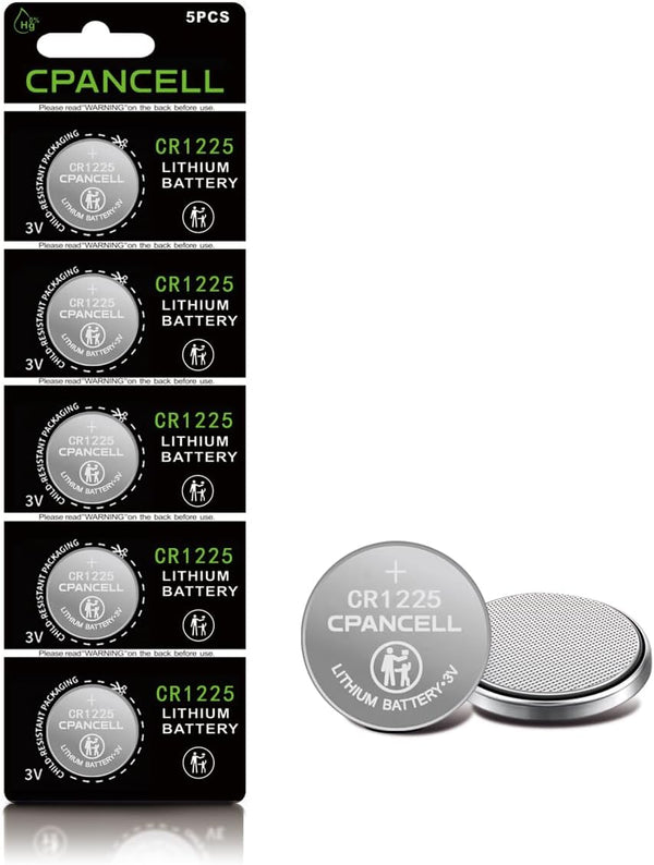 CR1225 Lithium Batteries 3V High Capacity Battery (5 Count)