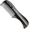 Kent 81T Black Graphite X-Small Beard and Mustache Pocket Comb, Fine Toothed for Facial Hair Grooming, Hand-Made