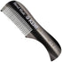Kent 81T Black Graphite X-Small Beard and Mustache Pocket Comb, Fine Toothed for Facial Hair Grooming, Hand-Made