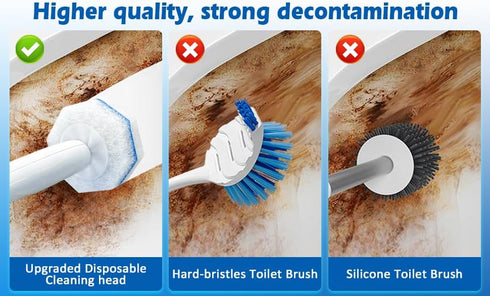 KFRRZC 30 Disposable Toilet Wand Refills, Toilet Bowl Cleaner Scrubbing Pads, Ct