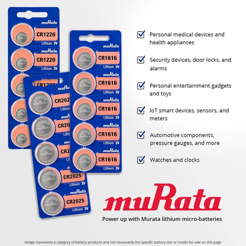 Murata CR2032 3V CR2032 (2 Battery Lithium Coin Cell - Replaces Sony Batteries)