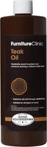 Furniture Clinic Teak Oil | 17oz/500ml | Protects & Cleans Indoor & Outdoor Furniture, Boats | Natural Matte Finish |
