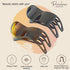 Parcelona French Simply Bear Paw Medium 3” Set of 2 Celluloid Hair Claw Clips for Women and Girls - Black-Tortoise Shell