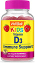 Kids Vitamin D3 Gummies 1000 IU (25 mcg), 60 Strawberry Flavor Servings for Bone Strength & Immunity Support