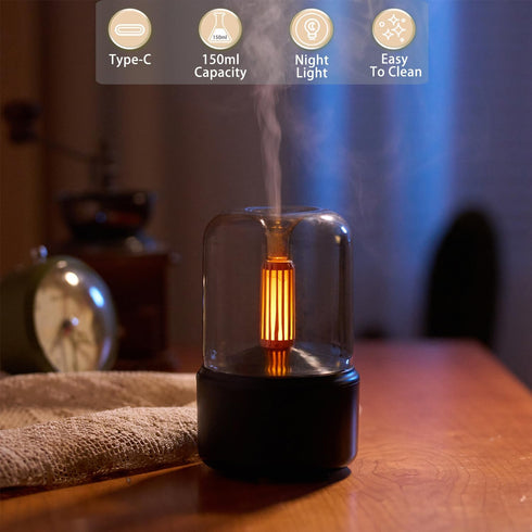 LONCIN 150ml Essential Oil Diffuser, Aromatherapy Diffuser with Auto Shut-Off Function, Ultrasonic Diffusers
