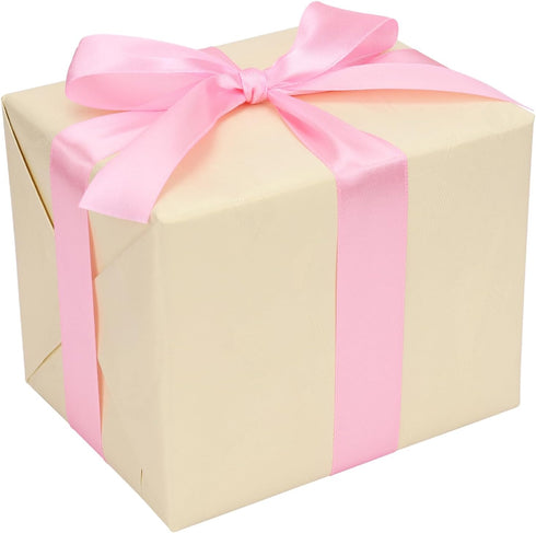 1 Inch Pink Satin Ribbon, 50 Yards, Solid Fabric for Wedding Invitations, Gift Wrapping, Party Decorations