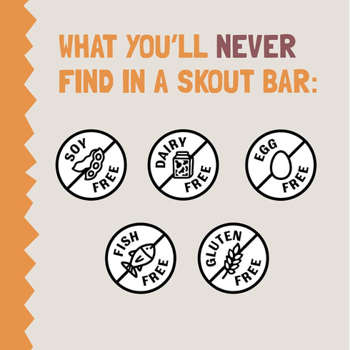 Skout Organic Plant-Based Protein Bars, Peanut Butter (12 Pack) – 10g Protein, Vegan, Gluten Free