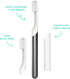 Quip Sonic Toothbrush for Adults - Includes Extra Brush Head, Travel Cover Mount, Soft Bristle, Metal Handle, Slate