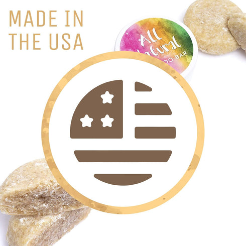 Sweet & Sassy 3 Shampoo Bars - All Natural, Organic, SLS Free, Plastic Free, Safe for Color Treated Hair - Coconut