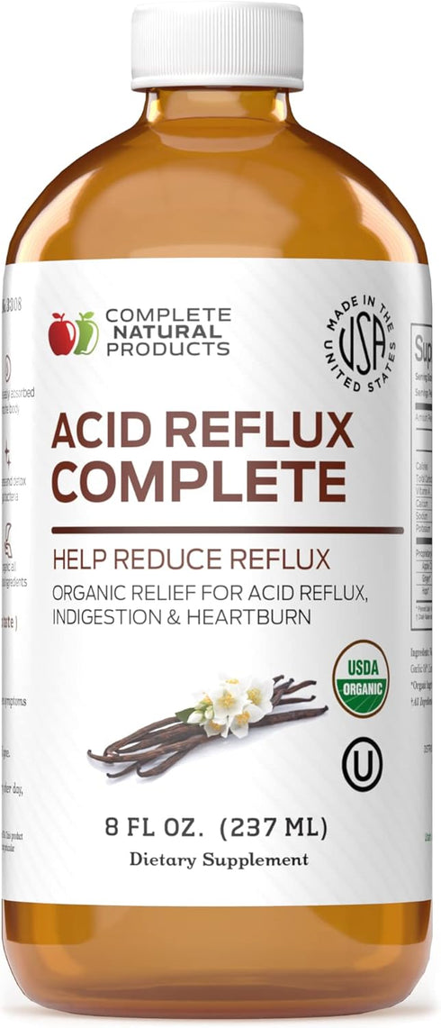 Acid Reflux Complete 8oz - Natural Organic Liquid Heartburn, GERD, & Amish Reflux Relief Remedy