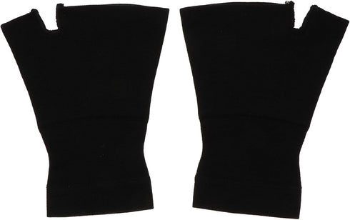 Copper Compression Gloves - 1 Pair Hand Support Mittens for Women Men Carpal Tunnel, Wrist and Thumb Support, Black XL