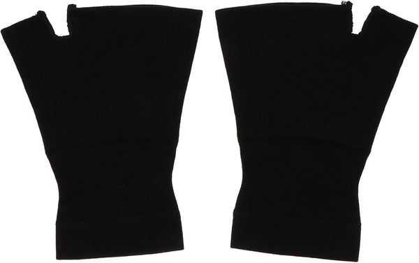 Copper Compression Gloves - 1 Pair Hand Support Mittens for Women Men Carpal Tunnel, Wrist and Thumb Support, Black XL