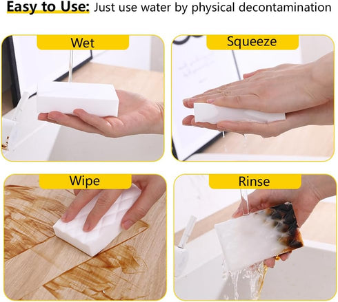 Sponge,50 Pack 2X Melamine Density Magic Sponges Eraser in Bulk,Melamine Foam Cleaner for Kitchen, Bathroom,Bathtub