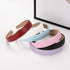 WantGor 1 Inch Wide Padded PU Leather Headband, Cute Fashion Hair Bands for Women, Holiday DIY Hair Accessories (White)