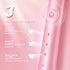 Electric Toothbrush for Adults, 10 Brush Heads, Rechargeable, 40000 VPM, 3 Modes, Smart Timer, Pink