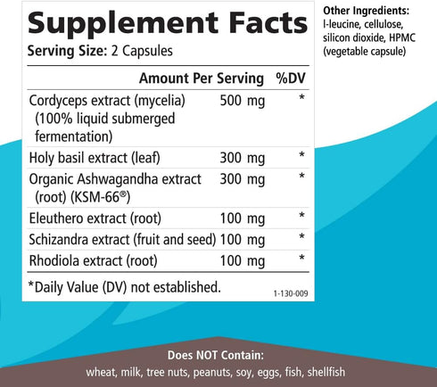 Adrenal Stability by Pure Essence - Adrenal Fatigue Supplement with Ashwagandha, Holy Basil - Supports Healthy Stress