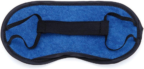Sleep Mask Set Pack of 3, Adjustable Microfiber Terry Cloth Eye Masks for Sleeping, Travel, Black/Blue/Pink