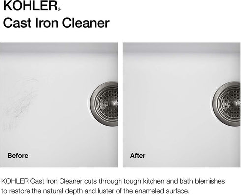 K-23725-NA 8 oz KOHLER Cast Iron Cleaner, For Kitchen and Bathroom, Bottle, Non-abrasive Cream-based Cleaner