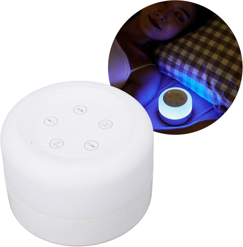 Vomeko 12 White Noise Machine USB Charging Portable Sleep Machine with Sleep Aid Music Multi Color Lights for Travel