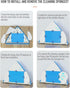 Baffect Adjustable Magnetic Window Cleaner Refill - 10 Sets Replacement Pads and Blades for Triangle Sponge
