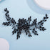 Kercisbeauty Statement Black Rhinestones Beads Big Hair Comb, Vintage Handmade Hair Accessories for Women