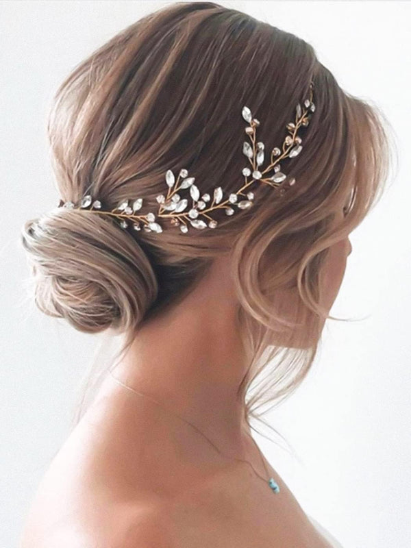 JAKAWIN Bride Crystal Wedding Hair Vine, Silver Bridal Hair Piece Rhinestone Accessories for Women