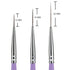 Beaute Galleria 3 Pieces Nail Art Long Striper Brush Set (12mm, 16mm, 22mm) for Thin Long Fine Line, Detailer, Striping, Color Block, One Stroke