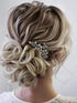 Unicra Silver Bride Wedding Hair Comb, Rhinestone Bridal Headpiece, Sparkly Crystal Hair Accessorie
