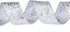 Christmas Ribbon Wired, 6 Rolls 2.5 Inch 36 Yard Silver Sheer Glitter Organza for Tree, Gift Wrapping, Crafts