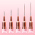 Nail Art Liner Brushes, 5Pcs Painting Brush Set for Long Lines, Thin Details, Fine Drawing Sizes 4/8/12/20/25mm (Pink)