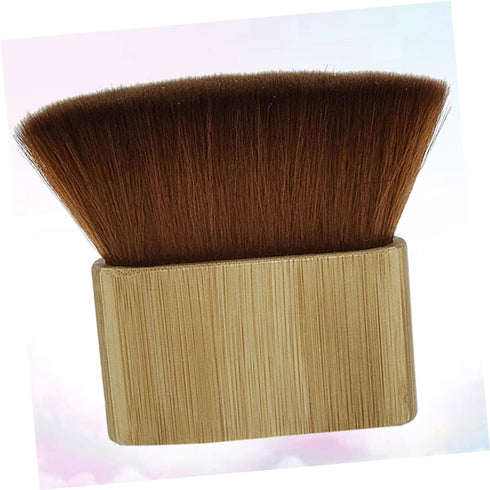 KALLORY Kits Styling Duster Tool - Wooden Neck Cutting Hairbrush with Nylon Cleaning Handle for Barber Salon