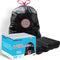 2-4 Gallon Drawstring Trash Bags, 200 Count Bulk Value Pack, Black & Unscented for Home and Business