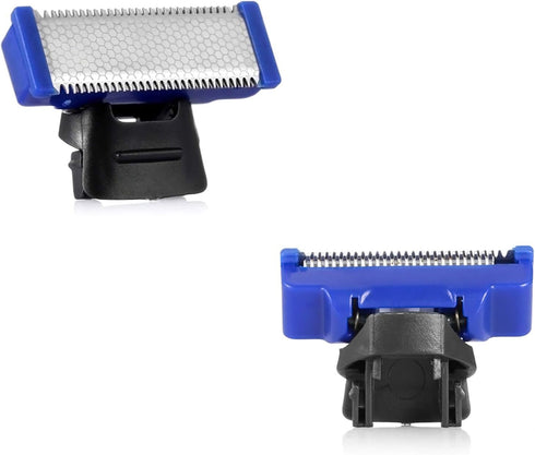Replacement Head for Old Version of Microtouch Solo Mens Shaver Electric Micro Trimmer (3 Razor Blade & 1 Clean Brush & 1 USB Charger Cable)