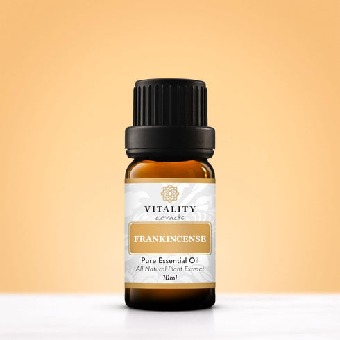 Vitality Extracts Frankincense Essential Oil - 10ml, Boswellia Serrata, Aromatherapy, Skin Care, Natural Calm, Stress Relief, Yoga, Comfort