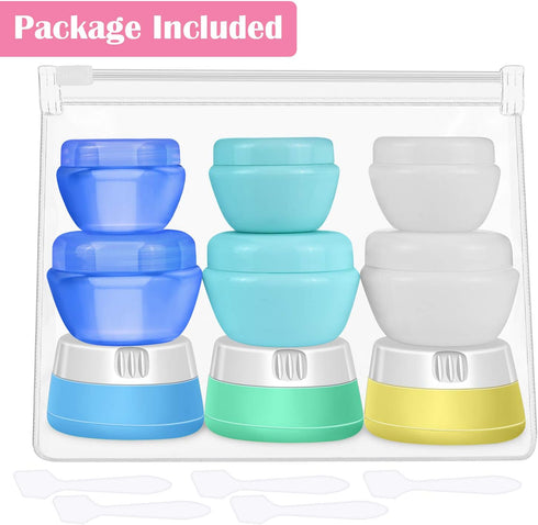 Selizo Travel Bottles Containers Silicone and Plastic with TSA Approved Toiletry Case