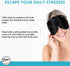 Dream Essentials Ultra Silk 360 Sleep Mask, Mulberry Silk Blindfold Eye Mask with Adjustable Straps, Black