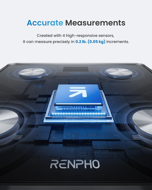 RENPHO Smart Scale for Body Weight, Digital Bathroom Scale, Bluetooth Body Fat Monitor, 400 lbs - FSA HSA Eligible