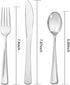 Liacere 200Pcs Silver Plastic Cutlery-Silver Plastic Silverware- Disposable Plastic Silverware - 100 Silver Forks, 50 Silver Spoons, 50 Silver Knives Perfect for Parties & Weddings & Daily Using by Liacere