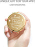 I Love You Wife Gold Compact Mirror, Perfect Gifts for Wife