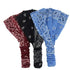 Paisley Bandana Headband for Women, Adjustable Turban Hairband, Pack of 6, Elastic Yoga Headband