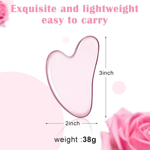 Nuanchu 3 Pieces Gua Sha Facial Tool - Natural Resin Stone Board Scraping Massage Tool for Face and Body