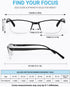 LUFF 4Pcs Ultra-Light Portable Reading Glasses - Anti-Blue-ray (1.75X)