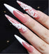 YIMART 500pcs Clear Acrylic Medium Long Stiletto Nail Tips for Easy Coffin Nails, Sharp False Nail Art Tips