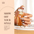 RARJSM 6pcs Nail Art Gel Liner Set, Nude Color Striping Gel Nail Polish with Thin Brush for Home DIY Salon