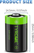 1/2 AA Size LS 14250 ER14250 3.6 Volt 1200 mAh Lithium Batteries, 4 Pack, Compatible with Dogwatch Collar